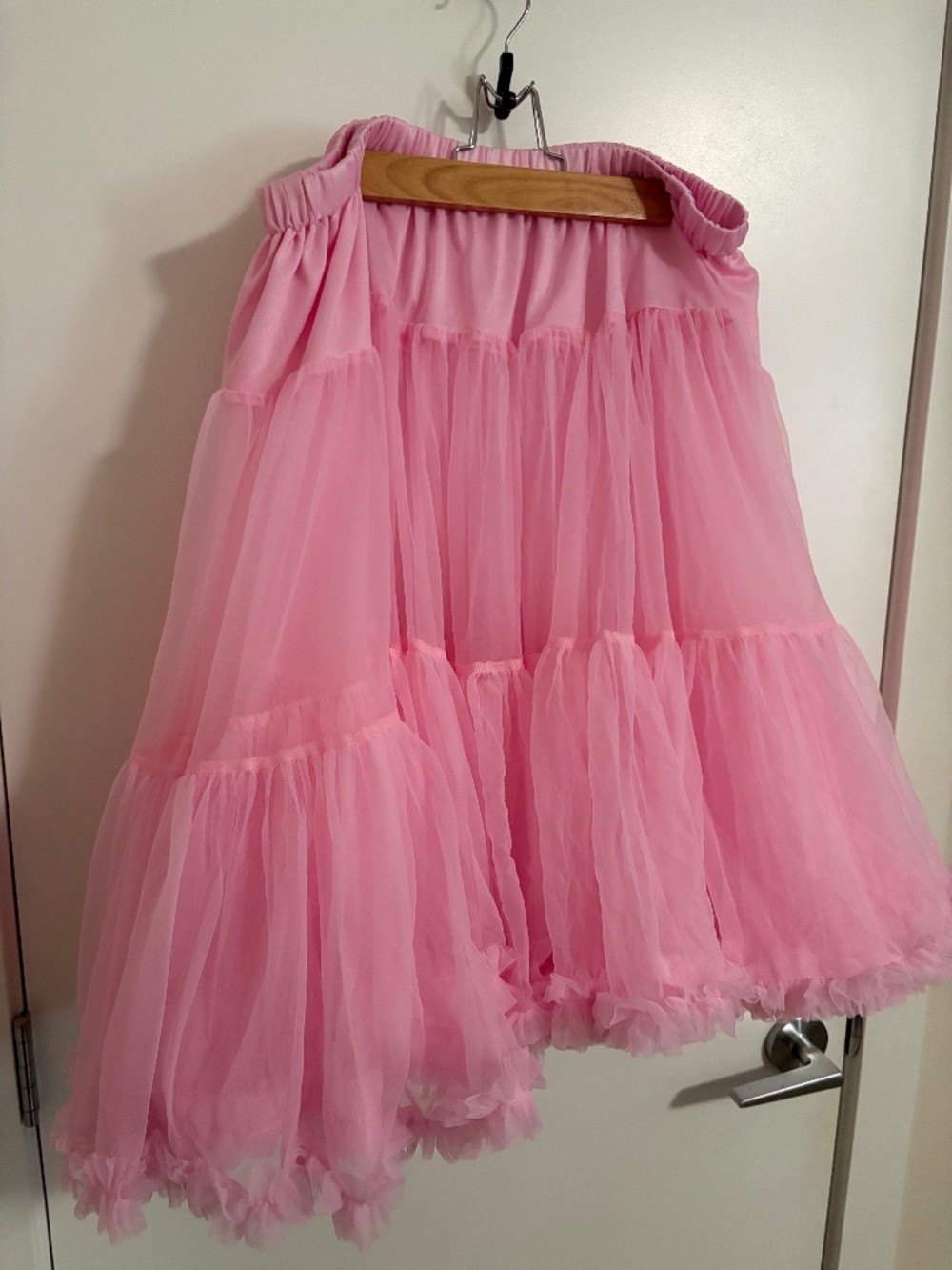 Unique Vintage Plus Size Pink Retro Ruffled Petticoat Crinoline